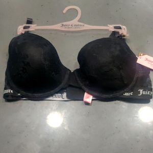 Juicy couture black lace 38D bra